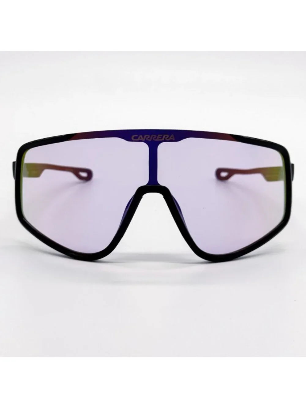 New CARRERA 4017/S 807TE Sunglasses Black Purple Unisex Shield Eyewear